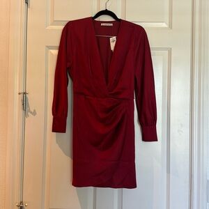 Abercrombie Long-Sleeve Draped Mini Dress